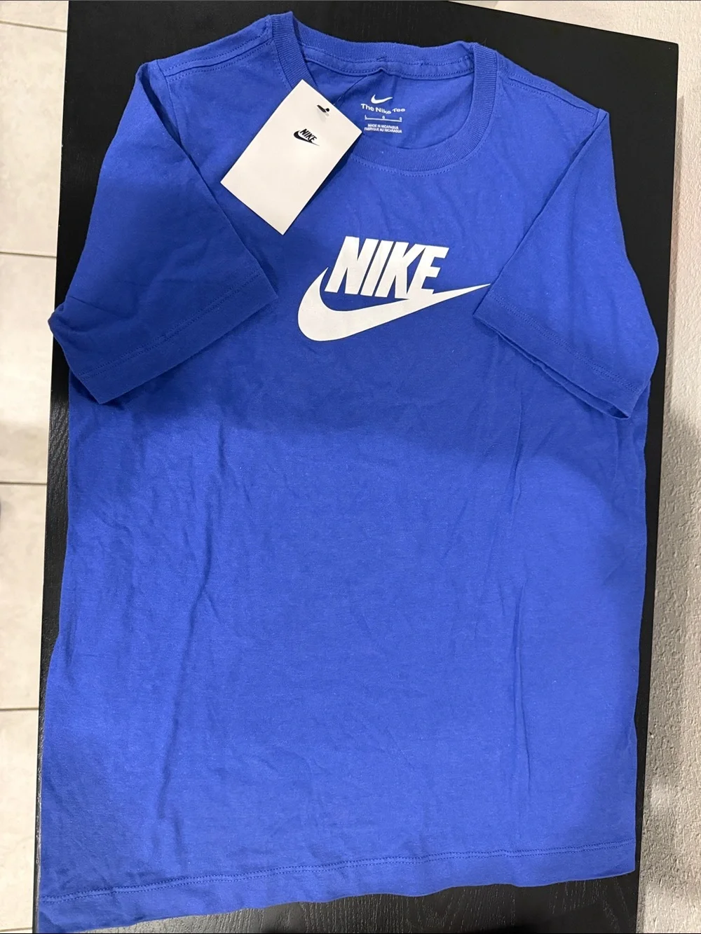 Nike Kids Blue T-Shirt with White Logo